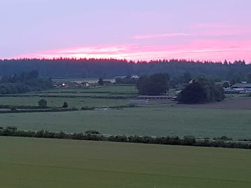 Sunset view from the site