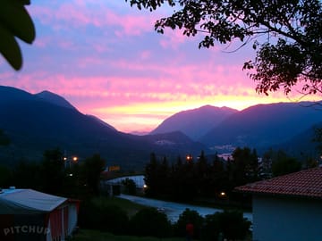 Sunset view from the site