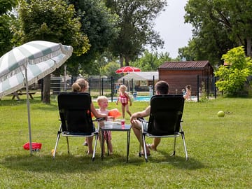 Toddler pool and picnic area