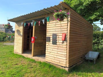 Toilet and shower block