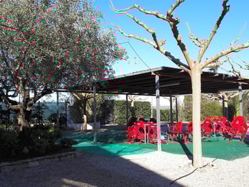Shaded terrace