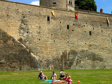 Picnic by the castle at apremont