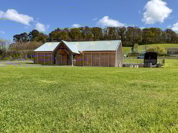 Neatly mown camping area