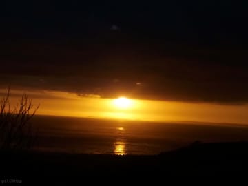 Sunset over the sea