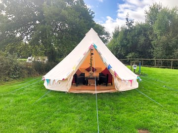 Fully furnished bell tent