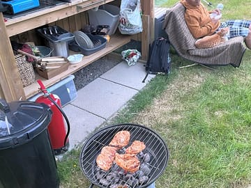 Bbq and coal was included