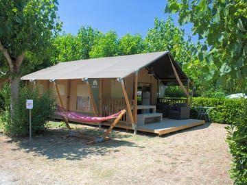 Safari tent exterior