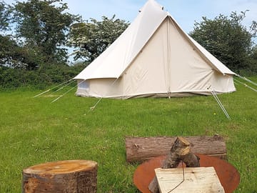 Bell tent - each unit has it's eco toilet and shower for your exclusive use