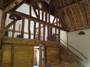 The coffee shop mezzanine in the barn