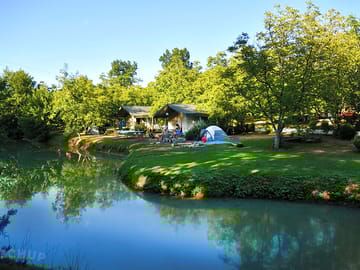 Lake on site with pitches