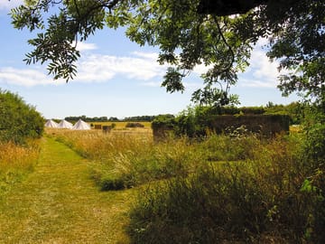 Camping field entrance