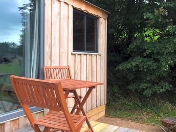 Outside shepherds hut