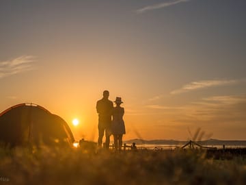 Sunset from the site