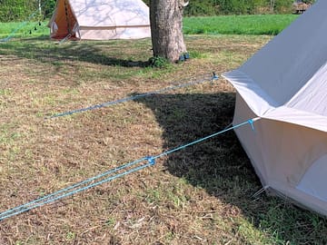 Well-spaced tents