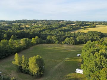 Large camping pitches with a view