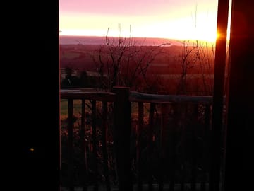 Sunrise from the yurt