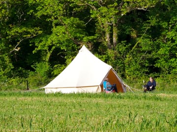 Bell tent on the grass