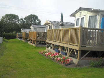 Privately owned static holiday homes on site.