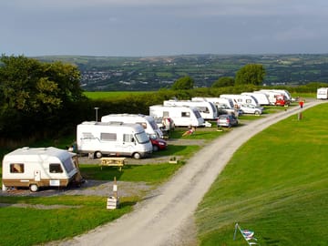 A view of the caravan pitches
