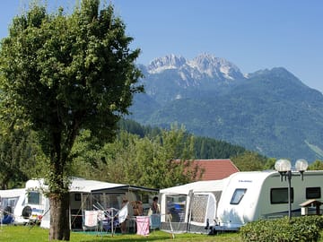 View of the site with the mountains in the background