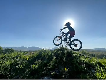On-site mtb jumps line exclusive for guests