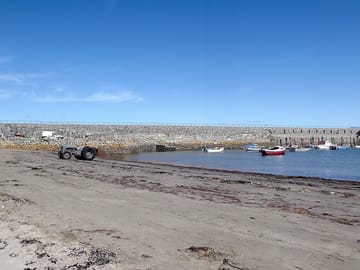 Trefor beach and harbour