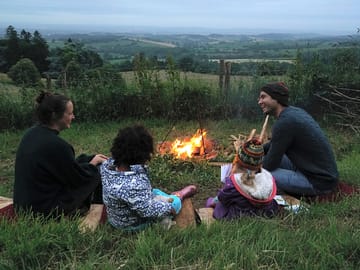A firepit with a view