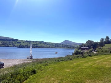 The new premium hardstanding pitches will be located in this area, right next to the lake