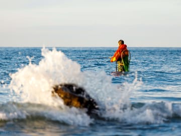 Try your luck at sea-trout fishing directly from the beach