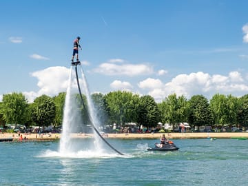 Flyboarding in the lake