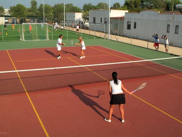 Tennis court and football pitch