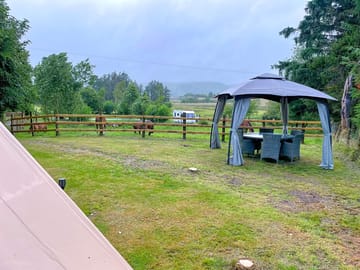 Overlooking the pony paddock with rural views beyond