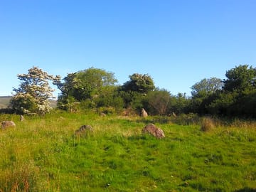 Stone circle with firepit in the middle