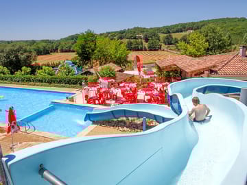View of the pool from the slide