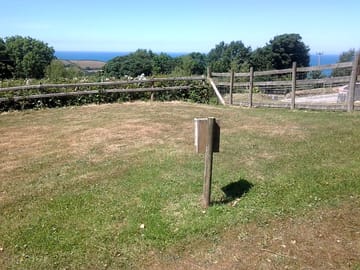 Sea views from pitches