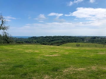 Camp field and views out to wiseman’s bridge