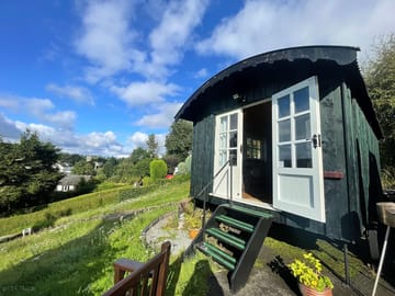 The outside of the hut