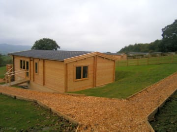 Wooden cabins with great views