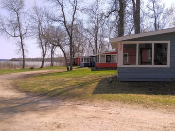 Cabins overlooking the water