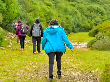 Hiking from the campsite