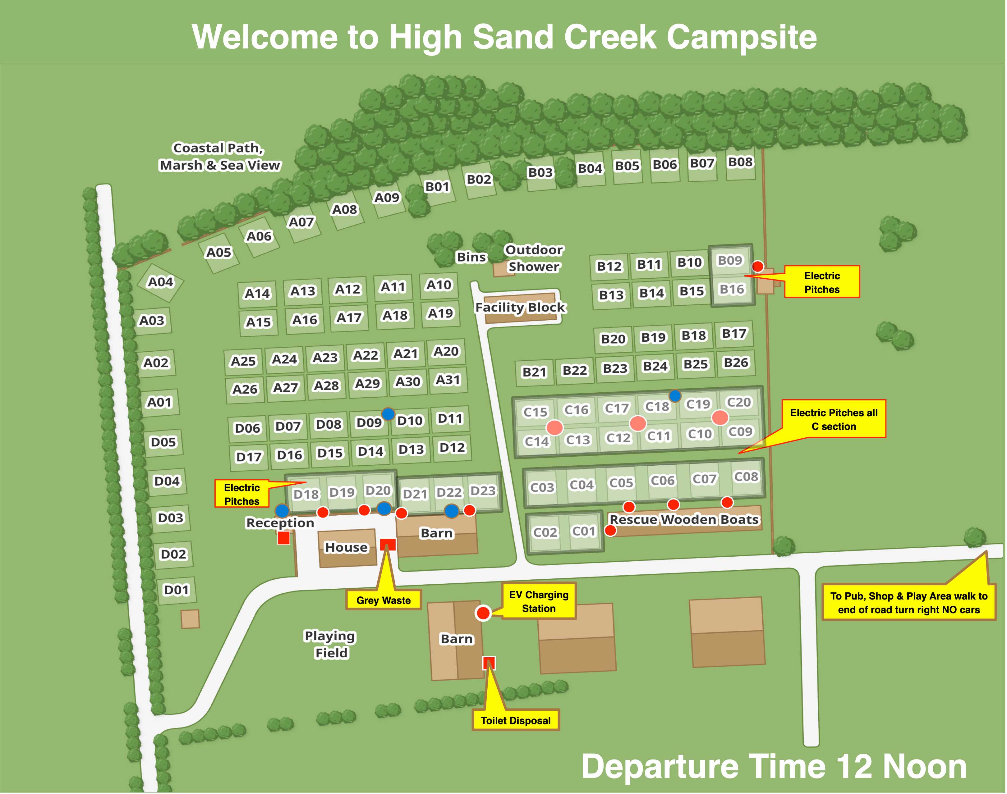 Site Map, High Sand Creek Campsite, Norfolk
