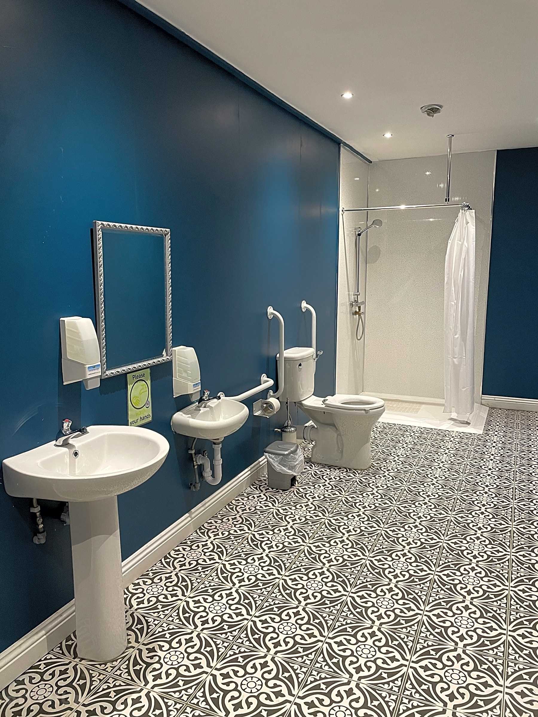 Accessible bathroom and shower at Park Rose Caravans, East Yorkshire
